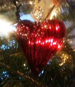 glass heart ornament